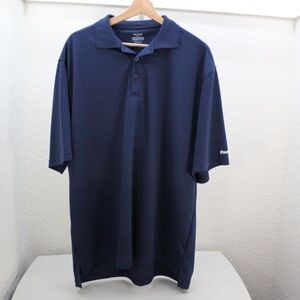 REEBOK GOLF Mens Play Dry Polo Shirt Size X-Large Navy Blue in EC